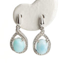 aqasha® Larimar & Topas - Ohrschmuck (1,3x1,1 cm)