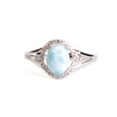 aqasha® Ring Larimar & Topas - Ring - Größe 52