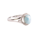 aqasha® Ring Larimar & Topas - Ring - Größe 52