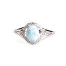 aqasha® Ring Larimar & Topas - Ring - Größe 62