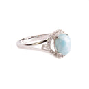 aqasha® Ring Larimar & Topas - Ring - Größe 62