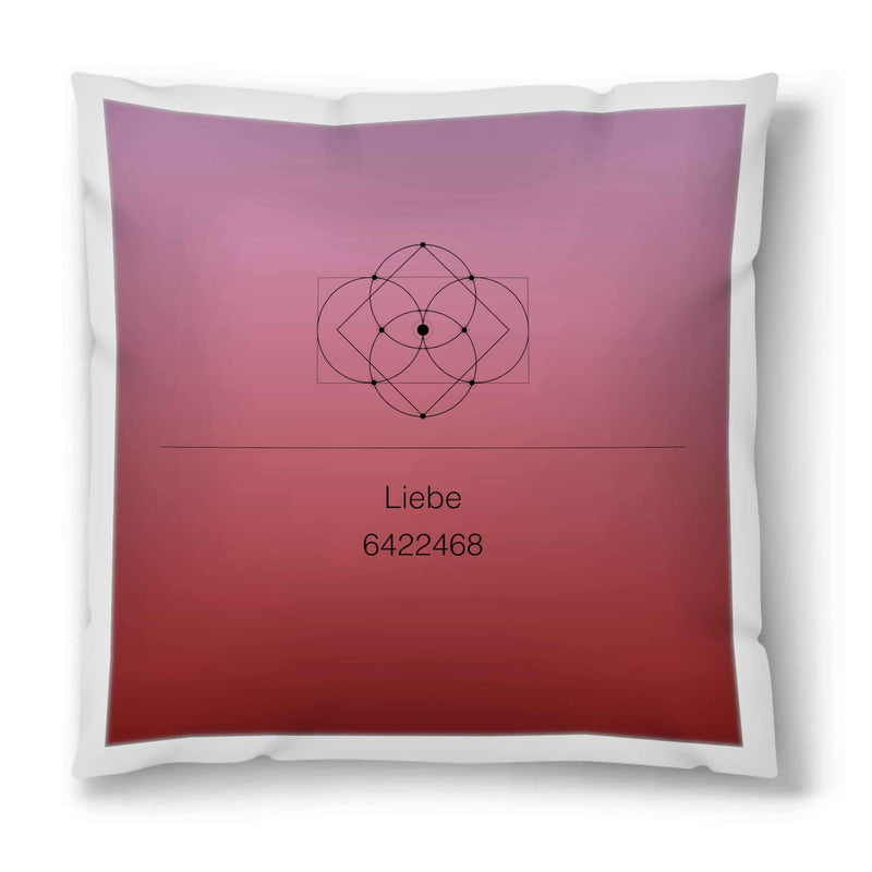 Malkiel Dietrich Kunstdruck Kissen / 40x40 cm Liebes Energie - Zahlencode Projektion