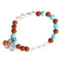 Linda Giese Armband Mala Gebetsarmband Bergkristall & Larimar "Verbindung"