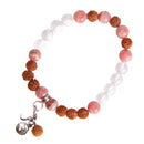 Linda Giese Armband Mala Gebetsarmband Bergkristall & Rhodochrosit "Liebesglück"