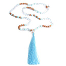 Linda Giese Halskette Mala Gebetskette Bergkristall & Larimar "Verbindung"