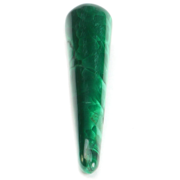 aqasha® Edelstein Malachit - Edelstein-Massagegriffel grün (9x1,5 cm)