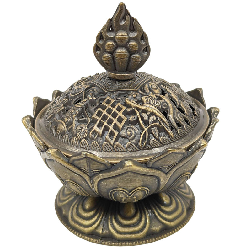 Räuchergefäß Lotus Bronze
