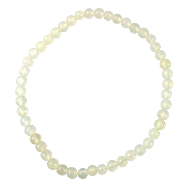 Mondstein Armband kleine Edelstein-Perlen (Ø 4 mm)