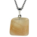 aqasha® Mondstein - Halskette - Trommelstein (1x1 cm)