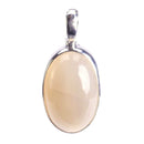 aqasha® Halskette Mondstein, Sterlingsilber 925 - Halskette - Cabochon (2,2x1,5 cm)