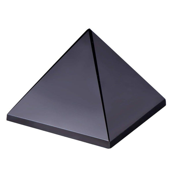 aqasha® Edelstein Obsidian - Edelstein-Pyramide schwarz (4x4 cm)