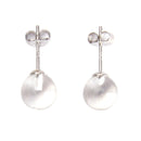 aqasha® Ohrringe Ohrstecker Bergkristall groß