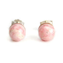 aqasha® Ohrringe Ohrstecker Rhodochrosit & Sterlingsilber