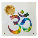 Räucherstäbchenhalter mit drei Motiven in den Chakra-Farben (8x8cm)