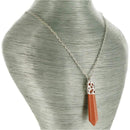 aqasha® Halskette Pallisandro - Halskette - Prismatropfen - (5,8x1cm)