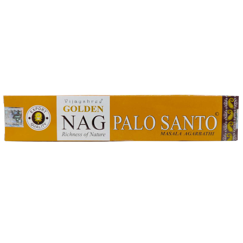 Vijayshree Golden Nag Palo Santo, Heiliges Holz Räucherstäbchen, 15g, 21cm, Brenndauer 40min