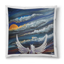 Sonja Ariel von Staden Kunstdruck Kissen / 40x40 cm Pegasusbild: Stürmischer Vollmondhimmel - Kunstdruck