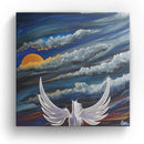 Sonja Ariel von Staden Kunstdruck Leinwand / 60x60 cm Pegasusbild: Stürmischer Vollmondhimmel - Kunstdruck