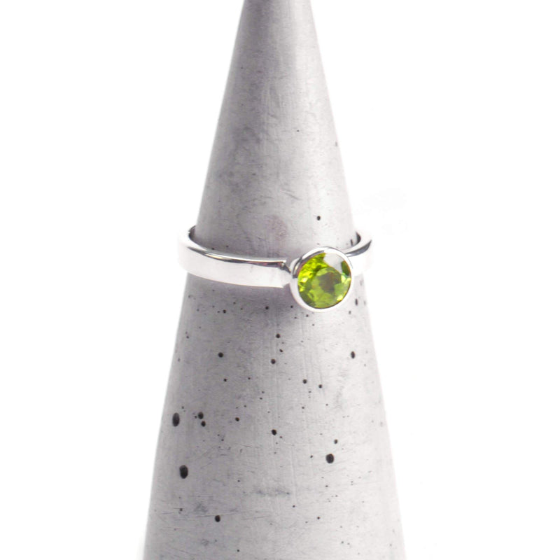 aqasha® Ring Peridot, Sterlingsilber 925 - Ring - Größe 53