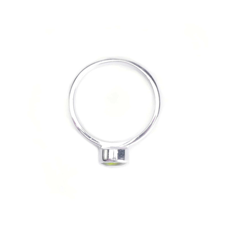 aqasha® Ring Peridot, Sterlingsilber 925 - Ring - Größe 55