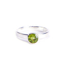 aqasha® Ring Peridot, Sterlingsilber 925 - Ring - Größe 59