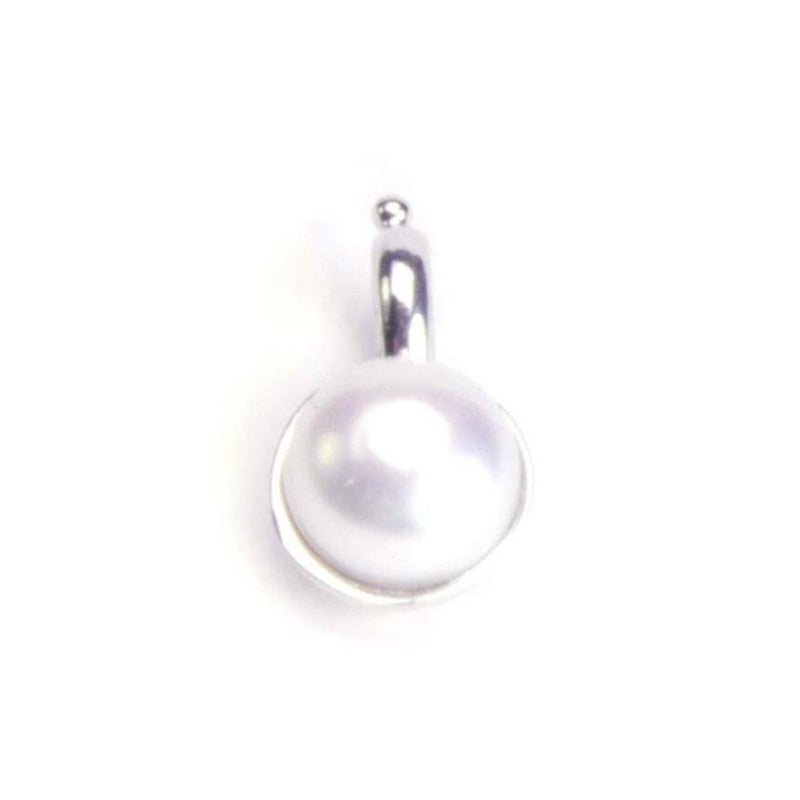 aqasha® Anhänger Perle, Sterlingsilber 925 - Halskette (1,8x0,9 cm)
