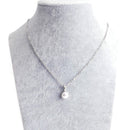 aqasha® Anhänger Perle, Sterlingsilber 925 - Halskette (1,8x0,9 cm)