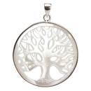 aqasha® Anhänger Perlmutt - Halskette - Lebensbaum (3x3 cm)