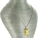 aqasha® Halskette Prisma Anhänger Glas gelbgold "Stein der Toleranz"