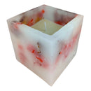 Rosen Duftkerze aus Sojawachs Quadratisch, Brenndauer 30 Std (10cm)