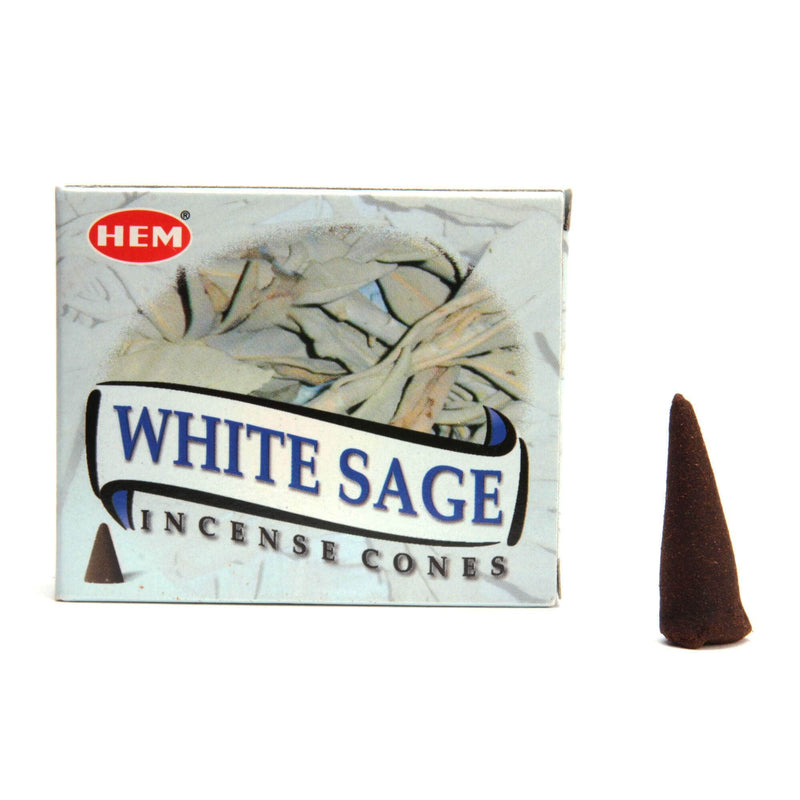 HEM Räucherkegel Räucherkegel HEM, White Sage, 10 Kegel, 3 cm, Brenndauer ca. 20 min, Weißer Salbei