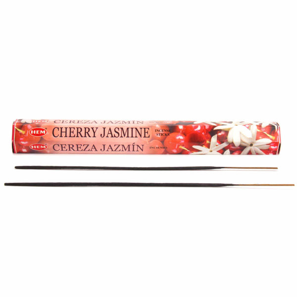 HEM Räucherstäbchen Räucherstäbchen HEM, Cherry Jasmine, 20 Sticks, 23 cm, Brenndauer ca. 40 min.