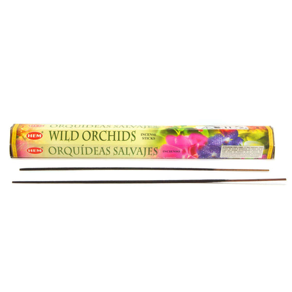 HEM Räucherstäbchen Räucherstäbchen HEM, Wild Orchids, 20 Sticks, 23 cm, Brenndauer ca. 40 min., Wilde Orchideen