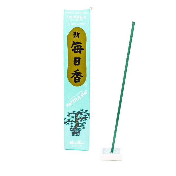 Nippon Kodo Räucherstäbchen Räucherstäbchen Morning Star, Gardenia, 50 Sticks, 12 cm, Brenndauer 25 min, Gardenie