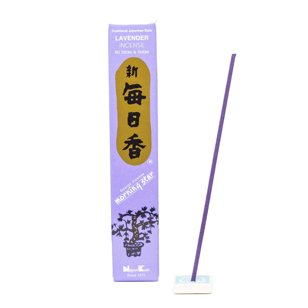 Nippon Kodo Räucherstäbchen Räucherstäbchen Morning Star, Lavendar, 50 Sticks, 12 cm, Brenndauer 25 min, Lavendel