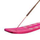 aqasha® Räucherzubehör Räucherstäbchenhalter Brettchen Baum des Lebens - Holz - pink