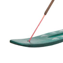 aqasha® Räucherstäbchenhalter Brettchen Buddha dunkelgrün