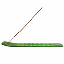 aqasha® Räucherzubehör Räucherstäbchenhalter Brettchen Buddha - Holz - grün