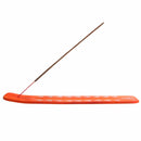 aqasha® Räucherzubehör Räucherstäbchenhalter Brettchen Buddha - Holz - orange