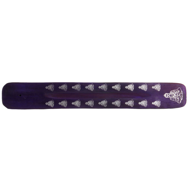aqasha® Räucherstäbchenhalter Brettchen Buddha violett
