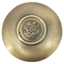 Räucherstäbchenhalter Drache rund aus Zink, bronzefarben (Ø 10cm)