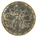 Räucherstäbchenhalter Drache rund aus Zink, bronzefarben (Ø 10cm)