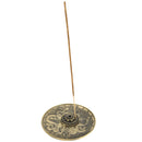 Räucherstäbchenhalter Drache rund aus Zink, bronzefarben (Ø 10cm)