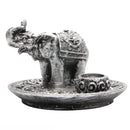 aqasha® Räucherstäbchenhalter Elefant silber