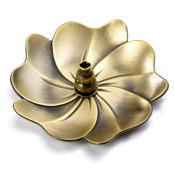 aqasha® Räucherzubehör Räucherstäbchenhalter Lotus gold