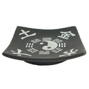 aqasha® Räucherzubehör Räucherstäbchenhalter Yin & Yang mit vier Elementen schwarz