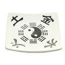 aqasha® Räucherzubehör Räucherstäbchenhalter Yin & Yang mit vier Elementen weiß