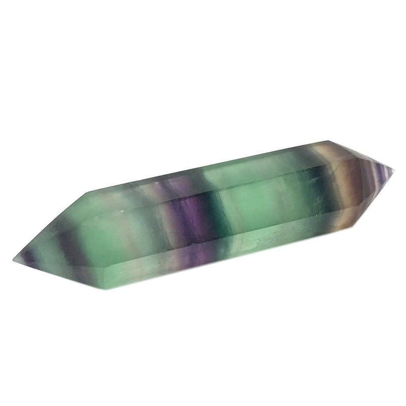 aqasha® Regenbogenfluorit - Doppelender (9,5x3x3 cm)