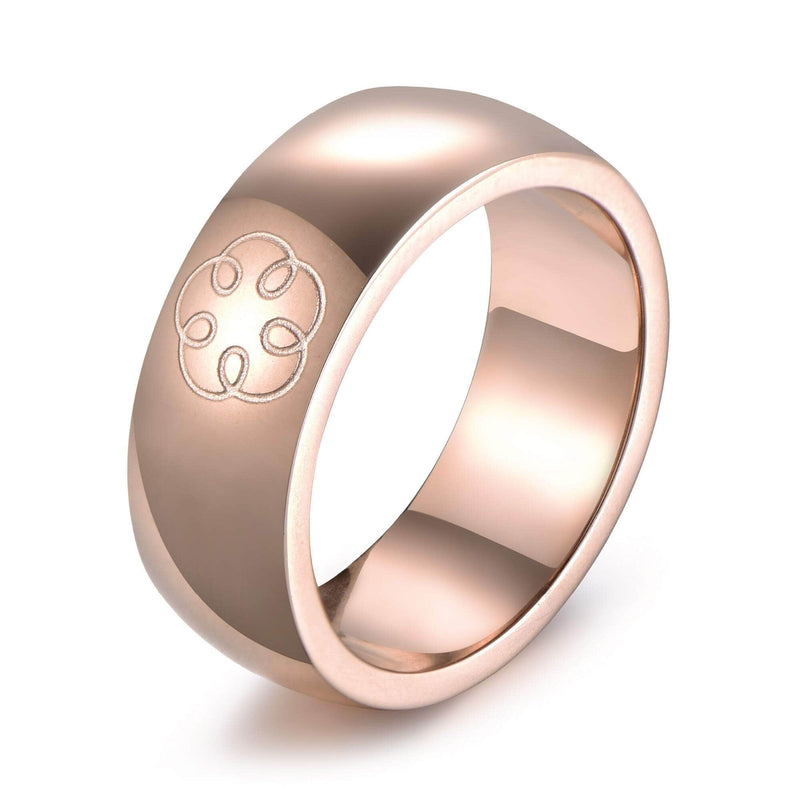 Gabriele Iazzetta Ring Reichtums-Ring, Edelstahl poliert Rosé Vergoldet Gr.22