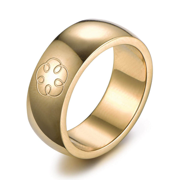 Gabriele Iazzetta Ring Reichtums-Ring, Edelstahl poliert Vergoldet Gr.21
